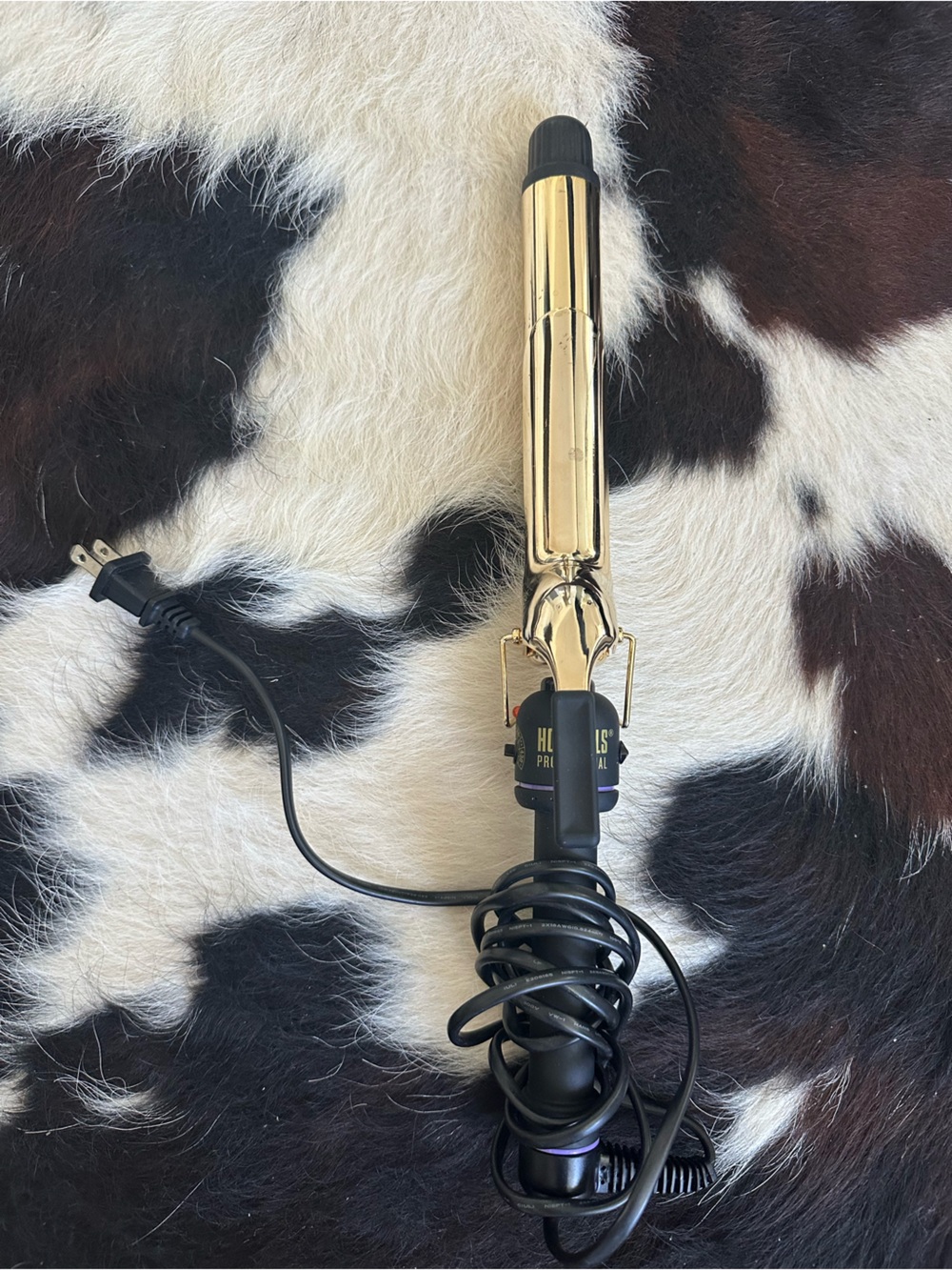 Hot Tools Professionals Gold Curling Iron with Black Handle